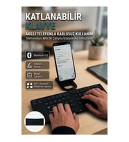 Katlanabilir Bluetooth Klavye – iOS Android Windows Uyumlu Taşınabilir Kablosuz Klavye