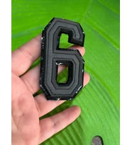 8X4 CM DERİ SİYAH 6 VEYA 9 RAKAMI ARMA DİKİŞ APLİKE