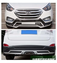 Hyundai İx35 Uyumlu -2010 Ön Ve Arka Koruma Çift Çıkış Egzozlu