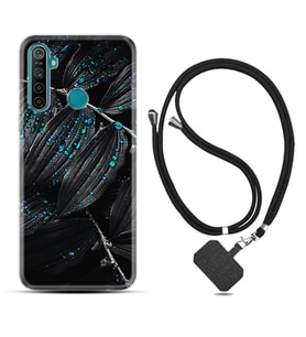 Realme 5i 5 Pro 6i 7 Pro 8 Kılıf Boyun Askılı Silikon Foid Green 1643