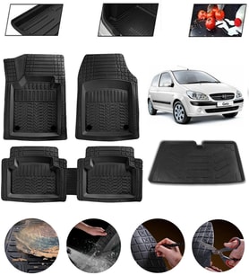 Hyundai Getz 2002 Sonrası Uyumlu Paspas Araca Özel Bagaj Havuzu MBS Siyah