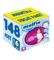 Molfix Külot Bebek Bezi Beden:6 (15+KG) Extra Large 148 Adet Avantaj Fırsat Pk