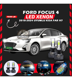 Ford Focus 4 2018-2024 Kısa Far Uyumlu Şimşek Etkili Led Xenon Pro Series H7