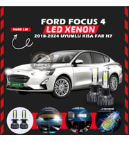 Ford Focus 4 2018-2024 Kısa Far Uyumlu Şimşek Etkili Led Xenon Pro Series H7
