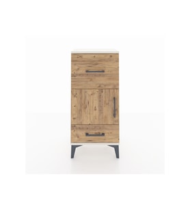 Arges Komodin Tek Raflı 2 Çekmeceli Tek Kapaklı 44x30x96 Aytaşı-Çam