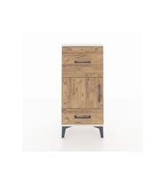 Arges Komodin Tek Raflı 2 Çekmeceli Tek Kapaklı 44x30x96 Aytaşı-Çam