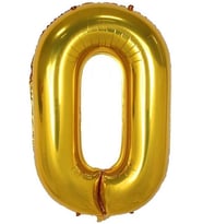 Beysüs Rakam Folyo Balon Gold 0 Rakam 40 İnç