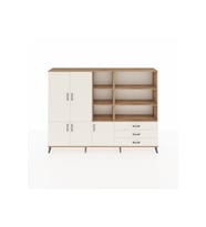Arges Dolap 11 Raflı 3 Çekmeceli 5 Kapaklı 220x30x163 Çam-Aytaşı