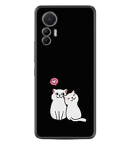Xiaomi 12 Lite Kılıf Silikon Desen Özel Seri Love Cats 1690