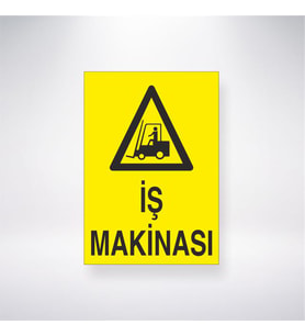 İş Makinasi 21x28 Arkası Yapışkanlı Levha