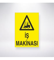 İş Makinasi 21x28 Arkası Yapışkanlı Levha