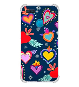 PrintiFy Oppo AX7 Uyumlu Retro Color 3 Baskılı Şeffaf Köşe Korumalı Antişok Kılıf