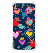 PrintiFy Oppo AX7 Uyumlu Retro Color 3 Baskılı Şeffaf Köşe Korumalı Antişok Kılıf
