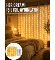 Dekoratif Perde Peri Led Günışığı Renk 8 Fonksiyonlu Işık Yeni Nesil