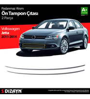 VW Jetta Krom Ön Tampon Çıta 2 Prç 2011-2014
