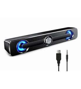SADA V-111 Güçlü Baslı Kablolu Soundbar USB TV PC Stereo Ses Sistemi 3.5mm