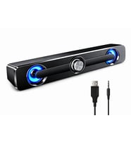 SADA V-111 Güçlü Baslı Kablolu Soundbar USB TV PC Stereo Ses Sistemi 3.5mm