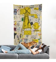 Jean-Michel Basquiat - Yel Değirmeni Duvar Örtüsü - Windmill-7383