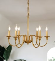 Stefania Retro Siyah Avize 3210-W70-9O-IZ (Gold)