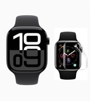 Apple Watch 10 42mm 2 Adet Uyumlu Şeffaf Ultra koruyucu Nano Jelatin