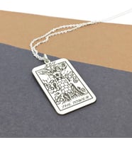 925 Ayar Gümüş  The Tower Tarot Kolye