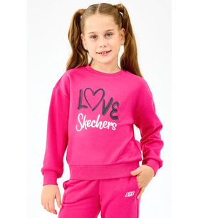 Skechers Fleece Çocuk Sweatshirt (Pembe)