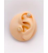 Taşlı Kar Tanesi Figürlü Kıkırdak Helix Tragus Piercing(1adet)