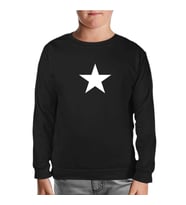 Beyaz Yıldız Siyah Çocuk Sweatshirt