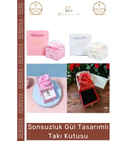 #TakıKutusu Çekmeceli Sonsuzluk Hediye Çantalı Best Wishes Modern Yüzük Gül Tasarımlı Takı Kutusu