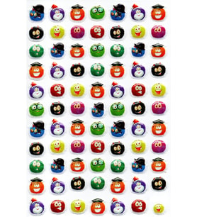 Sticker Kabartmalı A4 boyutunda Stiker Defter, planlayıcı etiket (Lim101) - Mini Sevimli Canavarlar
