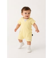Unisex %100 Pamuk Kapşonlu Bebek Tulum 10531