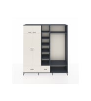 Hyperion Gardrop 12 Raflı 2 Çekmeceli 2 Askılı 220x44x243 Antrasit-Aytaşı/Aytaşı