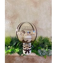 HOŞGELDİN BEBEK BALON KUTUSU (Açık Kahve-Ekru)