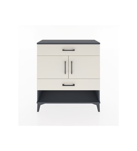 Arges Şifonyer 2 Raflı 2 Çekmeceli 2 Kapaklı 88x30x96 Antrasit-Aytaşı