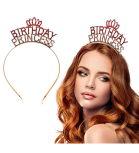 Birthday Princess Kristal Taç – Rose Gold Kaplama