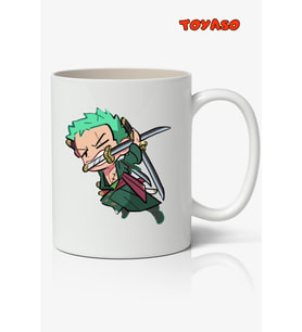 Roronoa Zoro One Piece Anime Temalı Beyaz Kupa Bardak Arkadaşa Sevgiliye Hediye
