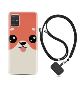 Samsung a71 A72 A73 A7 A9 2018 C7 C9 Kılıf Boyun Askılı Silikon Sevimli Köpek 1731