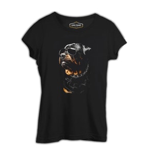Rottweiler - Cool Siyah Kadın Tshirt