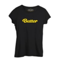 BTS - Butter Siyah Kadın Tshirt