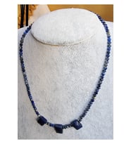 Lapis Lazuli Fasetli Kesim Özel Tasarım Lapis Taşlı Kolye
