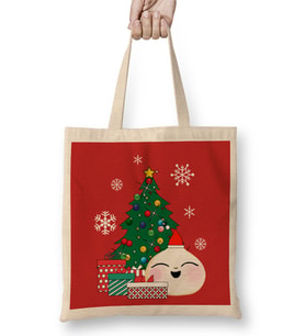 Happy Bao Bun Around The Christmas Tree Bez Çanta Uzun Saplı