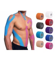 WINGMED Kinesio Bant Kinezyo Bandı 5 cm x 5 Metre, Kırmızı (W 1033-KIRMIZI)