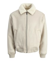 JACK JONES Erkek Yakası Kürklü Bomber Ceket 12282444 (Krem)