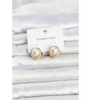 Gold Renk İncili Model Kadın Küpe - EBJ260516W42218