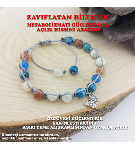 Vaoov 925 Ayar Gümüş Doğal Taşlı Zayıflatan Bileklik