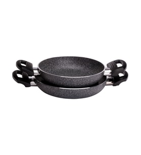 Cem Stone 2'li Granit Sahan Set (18+20 Cm) (Y.Siyah)
