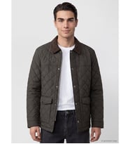 LCWAIKIKI Classic Haki Regular Fit Kadife Yaka Erkek Şişme Mont