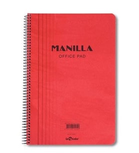 Manilla Ofis Defter A4 Çizgili Kırmızı