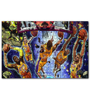 Cakapuzzle Los Angeles Lakers Beşli Smaç Potaaltı Çizim  Puzzle Yapboz MDF (Ahşap) (120 Parça)