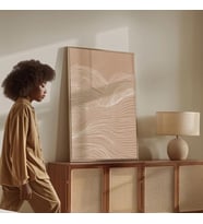 Basit Minimalist Soyut Çizgiler Duvar Sanatı